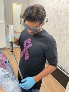 Dr Shah Practicing Erbium Laser Resurfacing